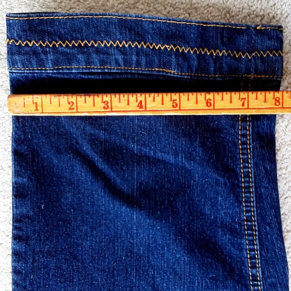 NWOT:  VINTAGE HARLEM Stretch Navy Denim Embellished "Short Pants" - Picture 7 of 8